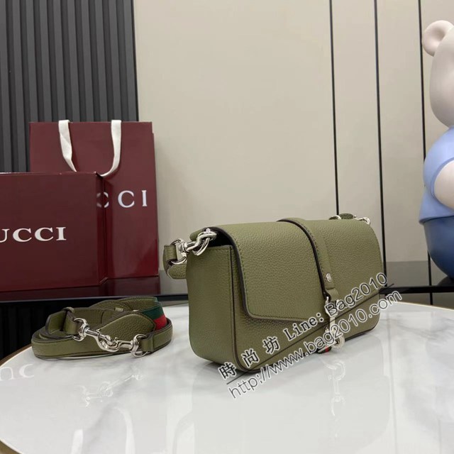 Gucci專櫃古馳2025春夏系列最新款原廠皮斜挎包肩背包 jh2711型號：821623